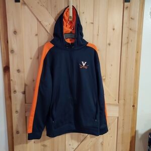 Colosseum Men’s Virginia Cavaliers, Lightweight Full Zip Jacket with Hoodie XXL.